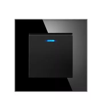 UBARO Переключатель 1 Gang 1 Way Черный