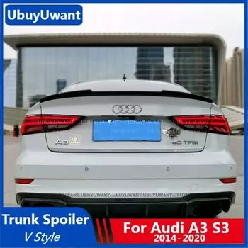 UBUYUWANT V стиль задний спойлер багажника для Audi A3 Sedan S3 8V 2014-2020 ABS пластик хвостовое крыло украшение губы автомобили
