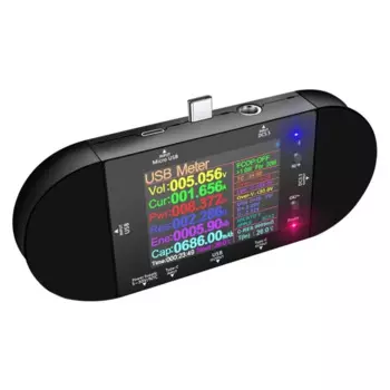 UD24 USB-тестер Type-C 2,4 дюйма DC5.5 Цифровой амперметр Вольтметр Детектор блока питания ТОП