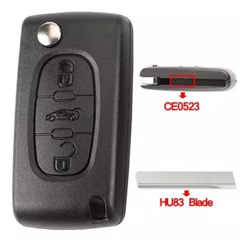 Удаленное Ключи брелок для ключей с кожаной крышкой чехол для peugeot 307 308 407 408 807 партнер Citroen C3 C4 C5 C6 Xsara Picasso Berlingo 2/3 кнопка