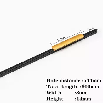 Удлиненные дверные ручки KK & FING из алюминиевого сплава, черные золотые ручки шкафа для ящиков, North, ручки для мебели, шкафа