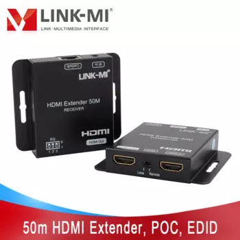 Удлинитель HDMI длиной 50 м с выходом. Поддержка 1080P при 60 Гц. POC. Копирование местного и удаленного расширителя HDMI EDID. Удлинитель HDMI длиной 50 м по одной кабелю Cat5e/6.