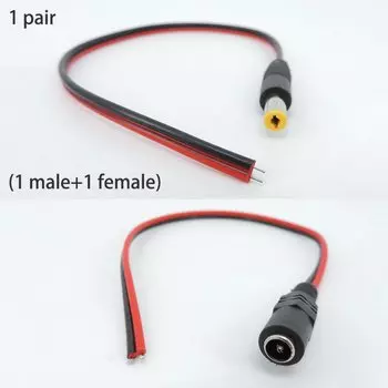 25-сантиметровый Удлинительный штекер постоянного тока, 12 В, для светодиодной ленты, камеры видеонаблюдения, 5, 5 х2, 1 мм