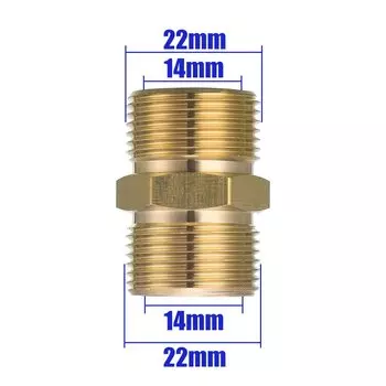 Удлинитель шланга для мойки высокого давления Kaikarai M22 15мм-M22 14мм