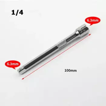 Удлинитель торцевого ключа с трещоткой 1/4 дюйма, 3/8 дюйма, 1/2 дюйма, 50/75/100/125/150/250 мм, длинный стержень, рулевая втулка, аксессуары для шатунов