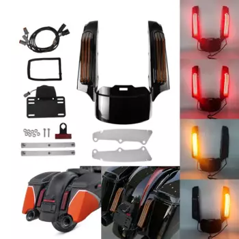 Удлинитель заднего крыла мотоцикла со светодиодной подсветкой для Harley Touring Electra Street Road Glide Ultra Limited FLHR 2014-2024