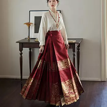 Удобное модное платье-юбка из полиэстера с принтом, простое повседневное китайское пригородное повседневное модное платье в стиле ретро с половиной свиданий