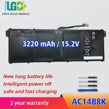 UGB New AC14B8K Аккумулятор для Acer Aspire CB3-111 CB5-311 ES1-511 ES1-512 ES1-520 S1-521 ES1-531ES1-731 E5-771G