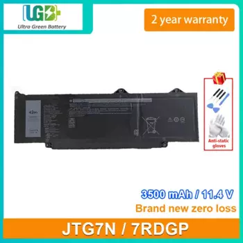 UGB Новый аккумулятор для ноутбука DELL JTG7N 7RDGP 11,4 V 3500mAh 42Wh