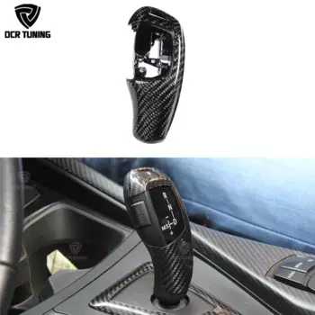 Углеродная ручка переключения передач для BMW, 1, 2, 3, 4, 5, 6, 7, X Series, X3, X4, F15, F16, крышка ручки переключения передач и базовая крышка F20, F30 2012 - UP