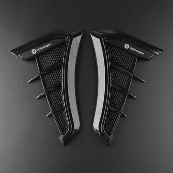 Углеродно-черное автомобильное крыло, боковые вентиляционные отверстия, наклейка на впускное отверстие для Volkswagen VW Golf 7 Mk7 Polo Jetta Passat Tiguan Gti