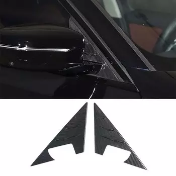 Углеродное волокно/черный для BMW 3 серии G20 G28 2020-2024, боковое треугольное зеркало заднего вида, спойлер, отделка, наклейка, автомобильные аксессуары