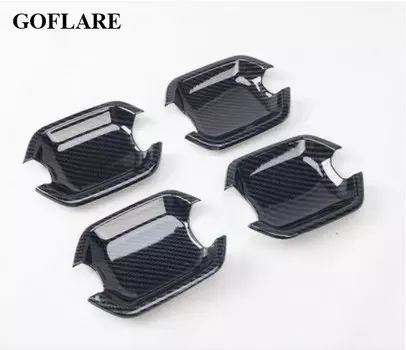 Углеродное волокно, дверная ручка, крышка чаши, накладка, панель для Mitsubishi Pajero 4 IV V80 V93 V95 V97 V98 2007-2019 2022, автомобильные аксессуары