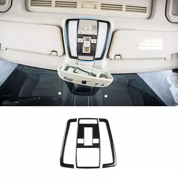 Углеродное волокно, крышка лампы для чтения на крыше автомобиля, накладка для Mercedes Benz C class W204 2007-2014, купольный светильник, украшение рамки