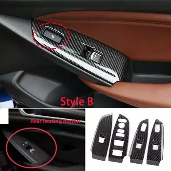 Углеродное волокно, внутренний дверной подлокотник, переключатель окна, подъемные кнопки, накладки, декоративная панель для Honda Accord 10 2018 2019 C1235