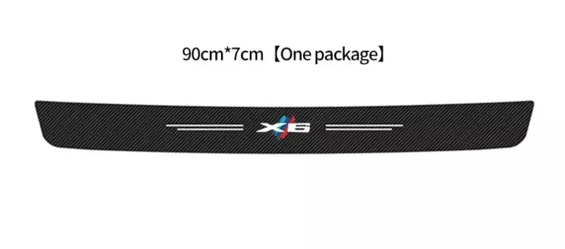 Углеродное волокно, защитная полоса для двери багажника, декоративная наклейка для BMW X3 X4 X1 X2 X5 X6 X7 Logo E70 E53 F16 E71 F48 E84 F26