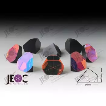 Угловая кубическая призма JEOC диаметром 64 мм, трехгранный ретроотражатель с медным покрытием высотой 39 мм, 5 дуговых секций