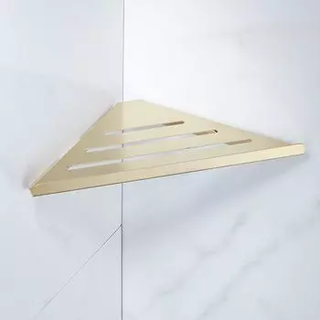 Угловая полка для ванной ELLEN HOMEDECOR, золото, нержавеющая сталь