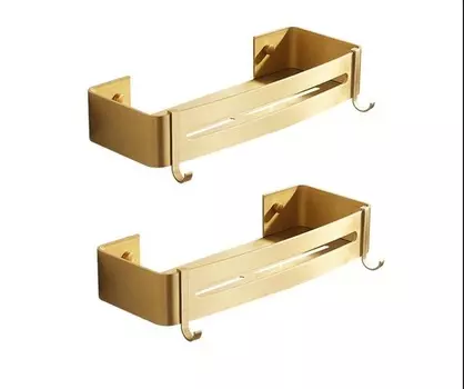 Угловая полка Tuqiu матовое золото