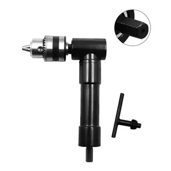 Угловая преобразовательная головка, 90 градусов, угловая дрель, правый зажим из сплава, ручная Регулируемая Металлическая Угловая головка