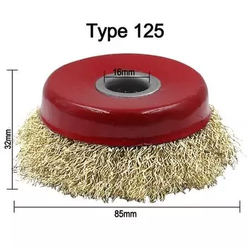 Угловая шлифовальная щетка из стальной проволоки, шлифовальная щетка для удаления заусенцев, полировка, очистка, стальная проволочная щетка с медным покрытием
