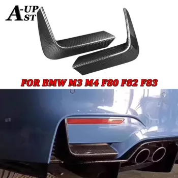 Угловая защита для заднего бампера из углеродного волокна для BMW M3 M4 F80 F82 F83, комплекты кузова, Угловое украшение для заднего бампера
