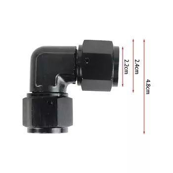 Угловые фитинги для шланга AN4, AN6, AN8, AN10, 90 градусов, с внутренней резьбой на конец шланга, адаптеры для плетеной линии, адаптер для топливной линии