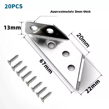 Угловые кронштейны ACCHAMP из нержавеющей стали 5/10/20 шт