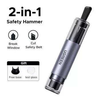 UGREEN автомобильный молоток безопасности спасательный автомобильный оконный выключатель класса аварийный резак для ремней безопасности мини портативный автомобильный аварийный инструмент