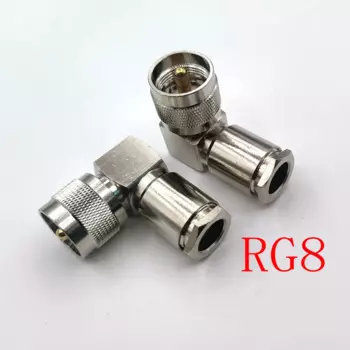 UHF Штекерный разъем под прямым углом для LMR400 RG8 RG214 RG213 кабель RF адаптер