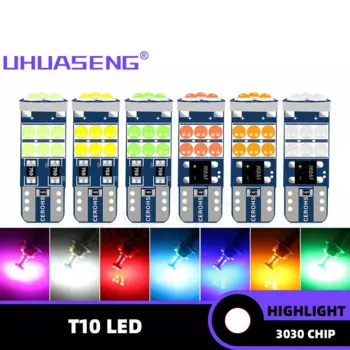 UHUASENG 2 шт. T10 светодиодная лампа 5W5 W5W 194 WY5W супер яркая внутренняя лампа для чтения номерного знака парковочные автомобильные фонари сигнальная лампа 12 В авто