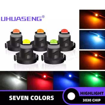 UHUASENG T4 Led T4.2 T3 Лампа T4.7 Приборная лампа Приборная панель Индикаторная панель Переключатель Радиоприборная панель Автомобильный счетчик Предупреждающая лампа 12 В Красный