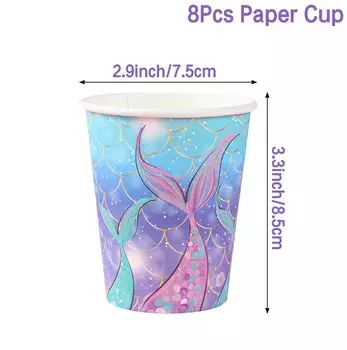 Украшение для дня рождения "Русалочка", бумага