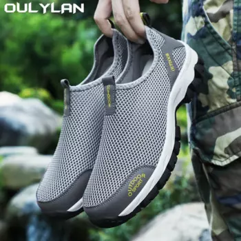 Ультралегкие мужские кроссовки Oulylan, дышащая сетчатая обувь для скалолазания, большие размеры, для воды, для походов