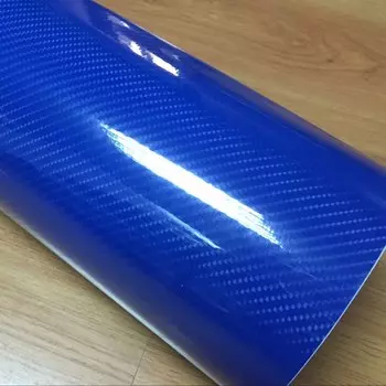 Ультрасиняя Глянцевая 5d-пленка из углеродного волокна, виниловая 4D Текстура, супер глянцевая 5D карбоновая пленка s для 10/20/30/40/50/60x152 см