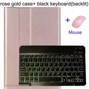 Ультратонкая кожаная встроенная клавиатура для Samsung Galaxy Tab A8 10,5, клавиатура с подсветкой 2021 X200 X205, умный чехол + мышь