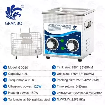Ультразвуковой очиститель 120 Вт 1,3 л