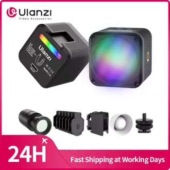 Ulanzi L3 RGB видео светильник Mini COB светильник для камеры Gopro с рассеивателем Snoot Barndoor Mini светильник 2700-7000K