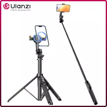 Ulanzi SK-05 1,6 м магнитный штатив для селфи с беспроводным Bluetooth пультом дистанционного управления 360 ° вращающийся держатель для телефона для камеры телефона