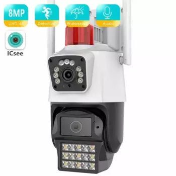 Уличная 4-мегапиксельная беспроводная камера Камера видеонаблюдения Icsee 2kDual-Screen Camera