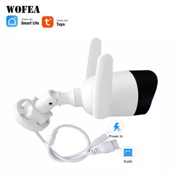 Уличная Беспроводная IP-камера WOFEA Tuya Smart Life Cloud с Wi-Fi, 2 МП, интеллектуальная камера с автоматическим отслеживанием, 1080p, IP66, водонепроницаемость, W RJ45