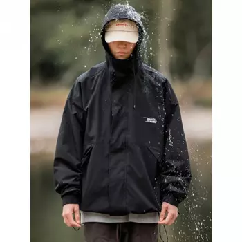 Уличная функциональная куртка, Свободное пальто с капюшоном, куртка-бомбер, мужская бейсбольная куртка