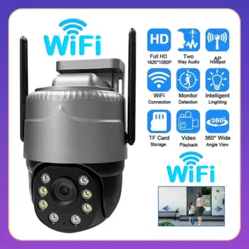 Уличная IP-камера видеонаблюдения V380 Pro с Wi-Fi, 3 Мп, HD, обнаружение движения, двухсторонний монитор вызова, домашняя полноцветная камера ночного видения с ИИ Wi-Fi