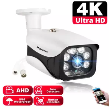 Уличная камера видеонаблюдения 8 МП 4K 6 в 1 TVI AHD CVI Ultra HD с защитой от атмосферных воздействий 100 футов дневное и ночное видение домашняя цилиндрическая камера видеонаблюдения