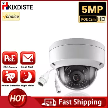 Уличная купольная IP-камера HD POE, 25 кадров в секунду, 5 МП, уличная IP66, водонепроницаемая, 3,6 мм, объектив 150 футов, купольная антивандальная камера ночного видения