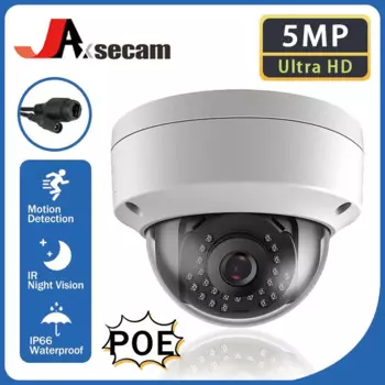 Уличная купольная IP-камера HD POE, 25 кадров в секунду, 5 МП, уличная водонепроницаемая IP66 купольная Антивандальная камера безопасности с объективом 3,6 мм и ночным видением на футов