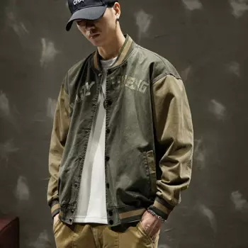 Уличная одежда, мужская рабочая одежда, джинсовая бейсбольная куртка, модная женская Повседневная футболка с длинным рукавом