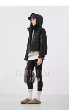 Уличная ветрозащитная и водонепроницаемая тканевая спортивная куртка женская, осень 2024, с капюшоном Casacos Femininos Inverno