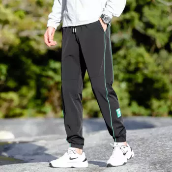 Уличные спортивные штаны для альпинизма для мужчин летние тонкие Модные дышащие эластичные быстросохнущие повседневные брюки с принтом линий