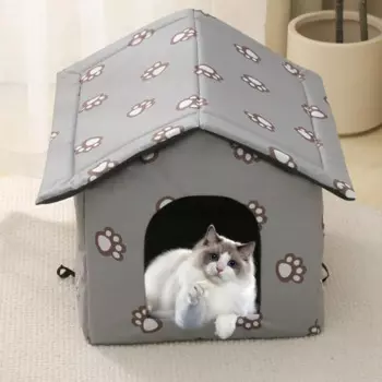 Уличный дом для кошек, погодозащищенный дом для кошек, изолированный укрытие для улицы, зимний дом для домашних животных, дом для холодной погоды, товары для домашних животных